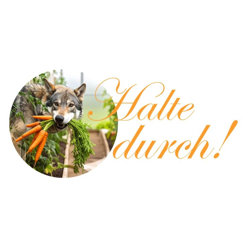 persévérant créativement son chien avec une carotte dans la gueule