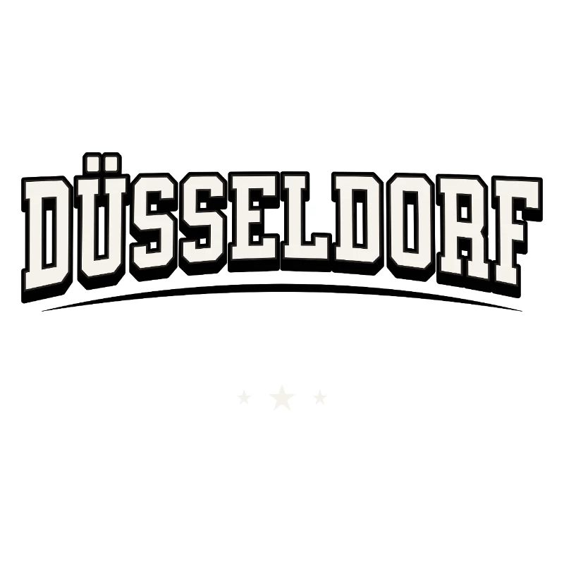 Dusseldorf Germany Block Font Logo
