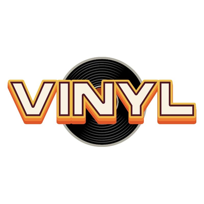 Conception typographique rétro du vinyle