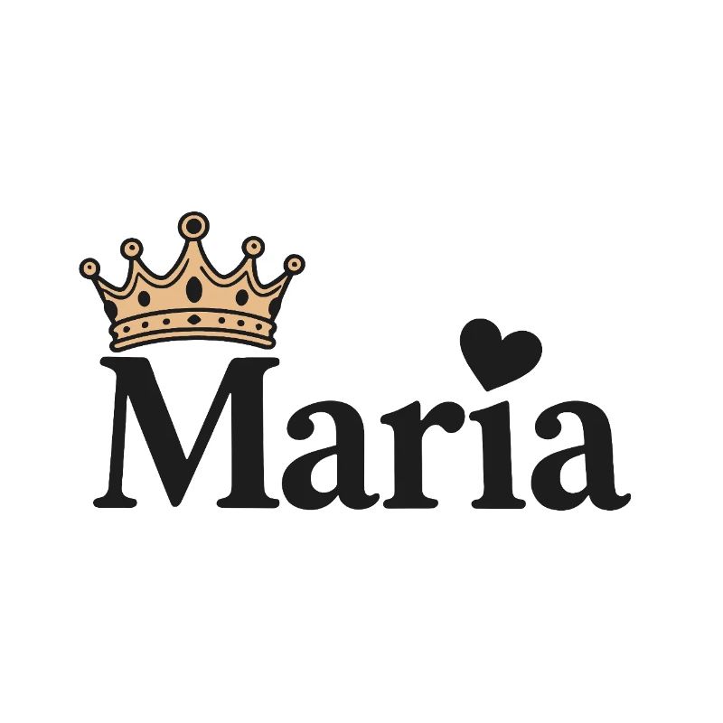 Mary First Name Crown Heart Gift Idea