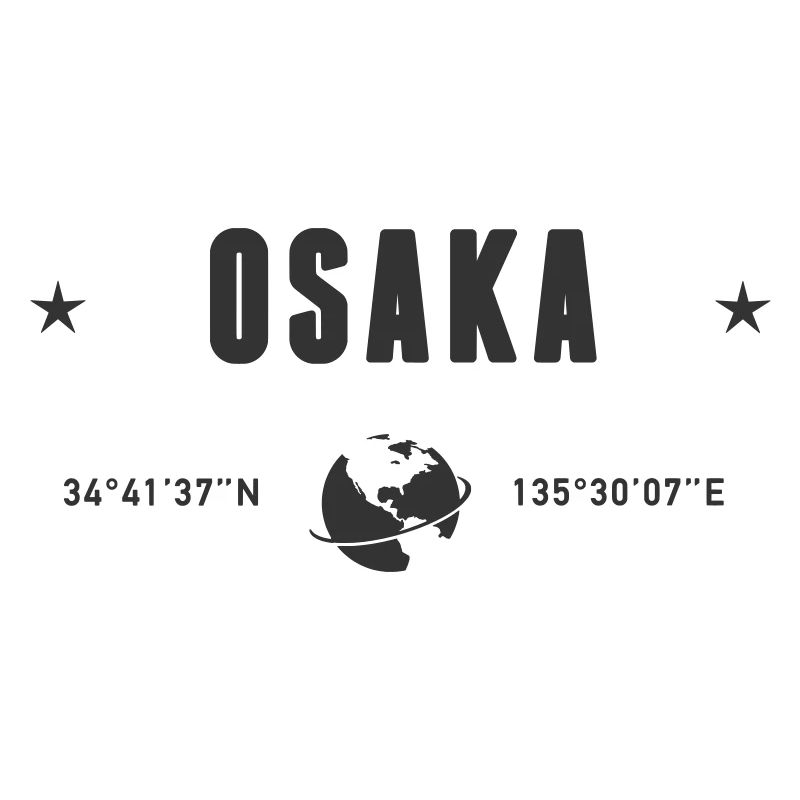 Osaka Japan Coordinates Planet Earth