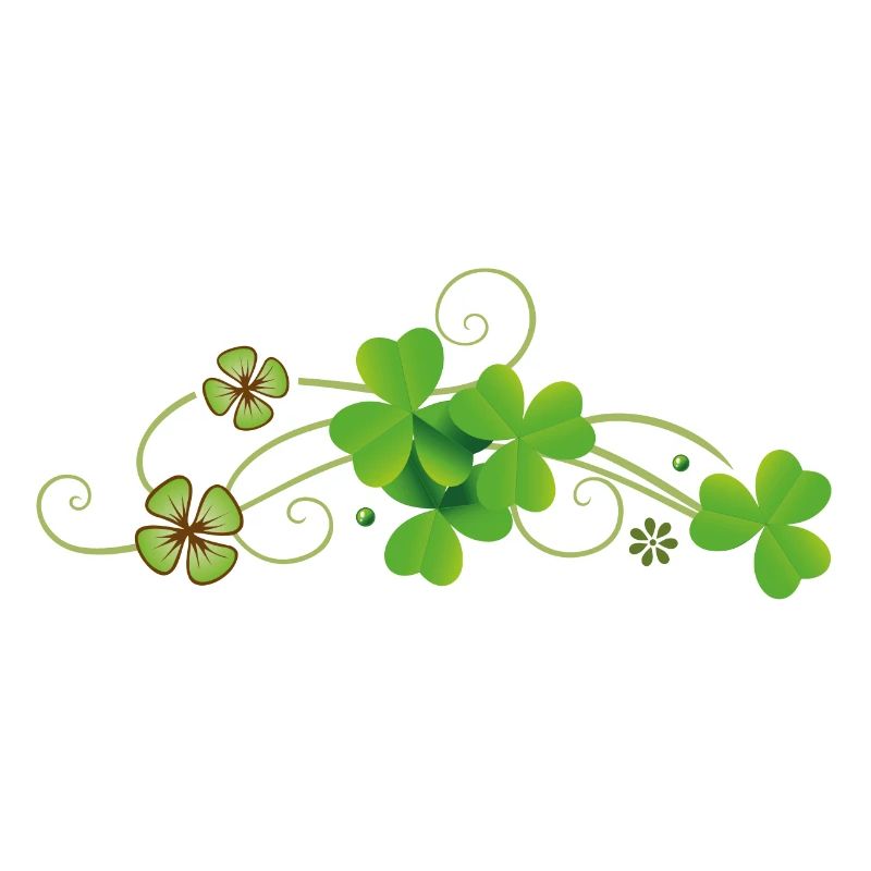 St Patricks Day. Realistic Shamrocks. Irish Day.