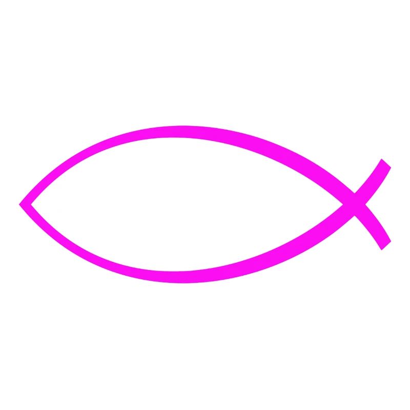 Ichtus fish solid pink