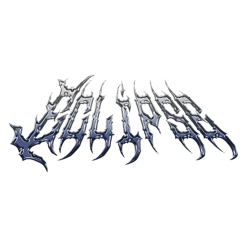 Eclipse - cold metal chrome text