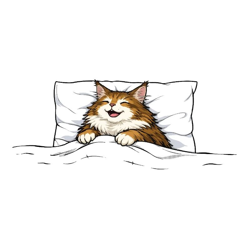 Sleeping Cat – Cute Cuddle Animal Design