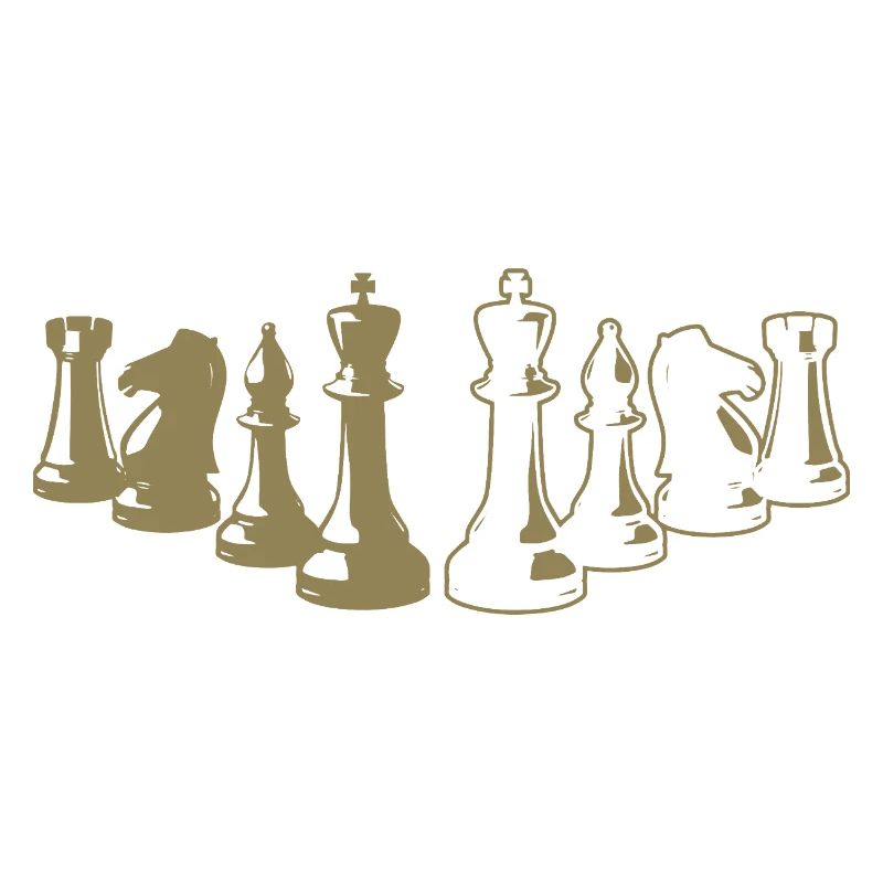Minimalist Chess Silhouette Chessboard
