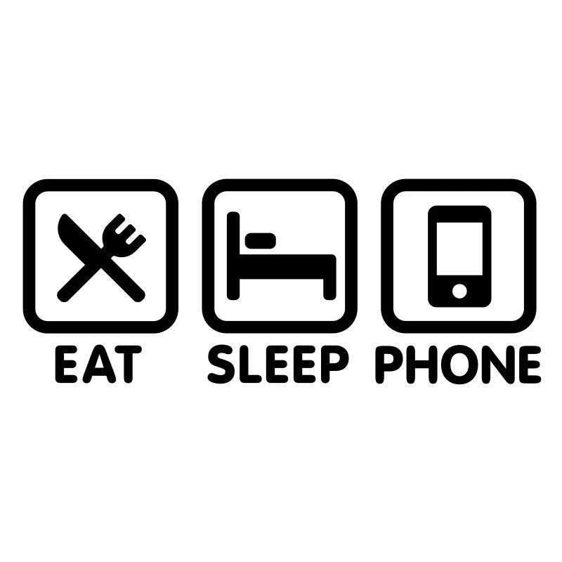 eating sleeping phone