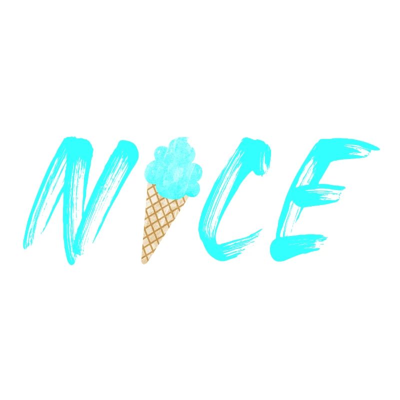 nice hellblau Eis Waffel Eistüte cool Eiscreme