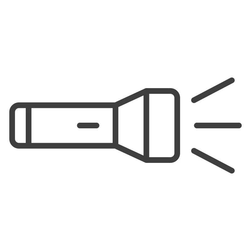 Flashlight Line Icon