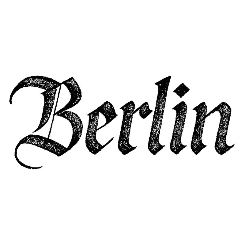 Berlin Gothic Script Vintage Schwarz