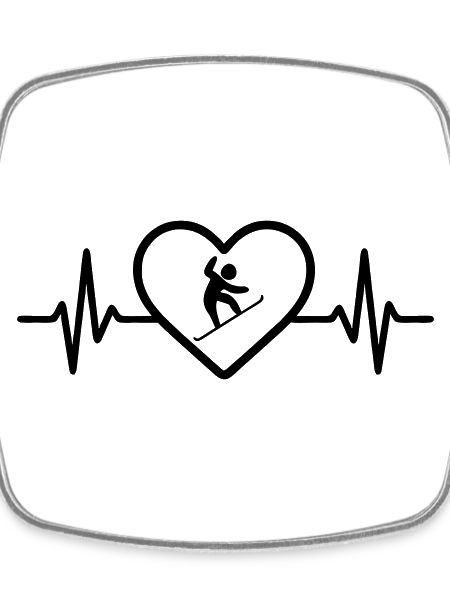 Snowboard Mountains Heart