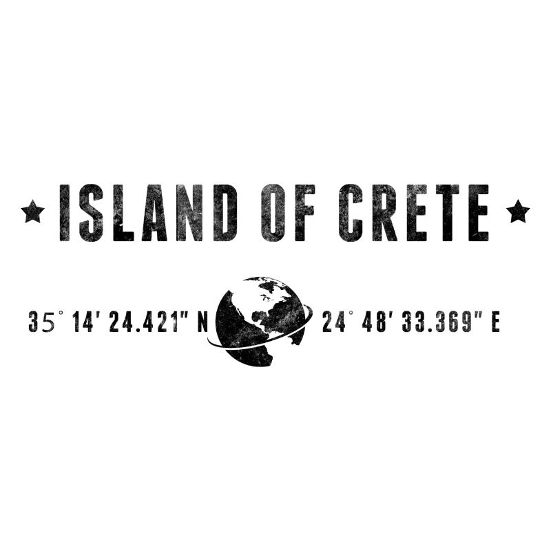 Crete Stylized Geographical Coordinates