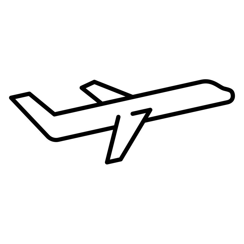 Airplane Icon Outline Ascending Flying