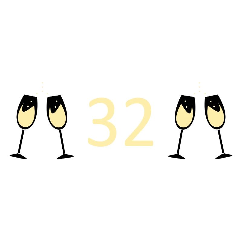 32e anniversaire 32 ans 32 ans numéro 32