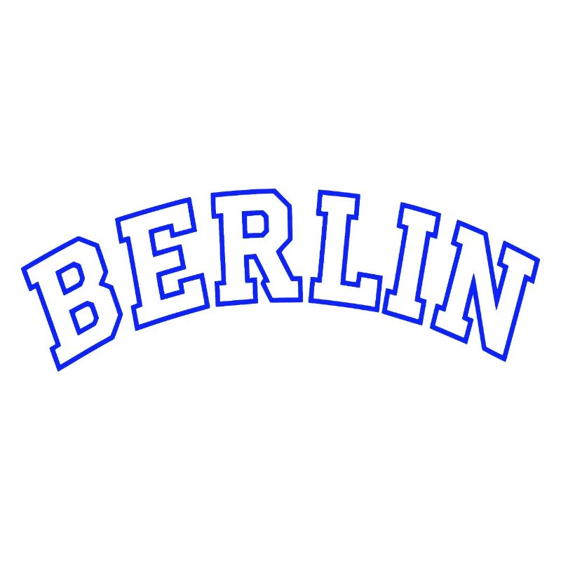 Berlin Outline in Electric Blue