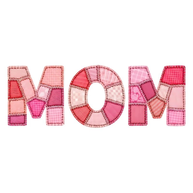 DIY Patchwork Style Mom Typografie Mama