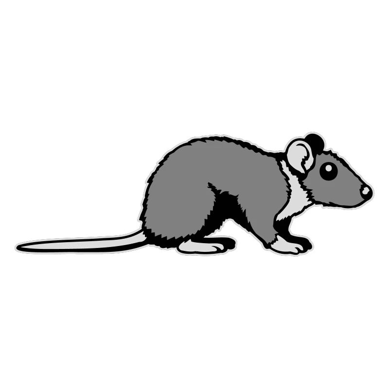 Rat Side Profile Cute Funny Rodent Animal Comic
