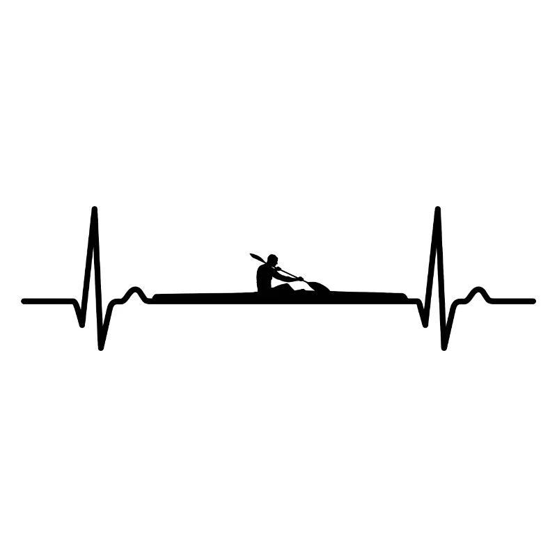 Courbe ECG - Courbe du cœur - Canoë de course - Kayak