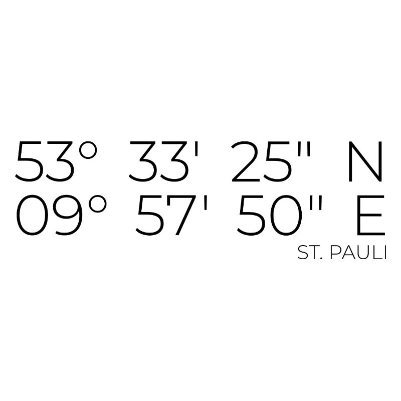 Coordinates St. Pauli Hamburg