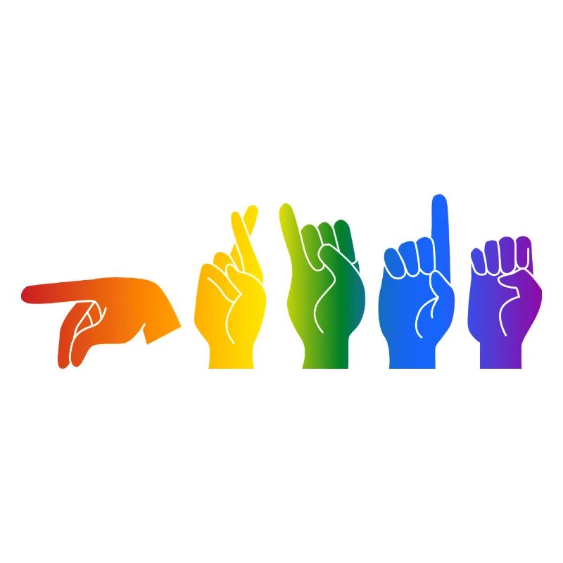 ASL Pride I - Couleurs du drapeau de la fierté