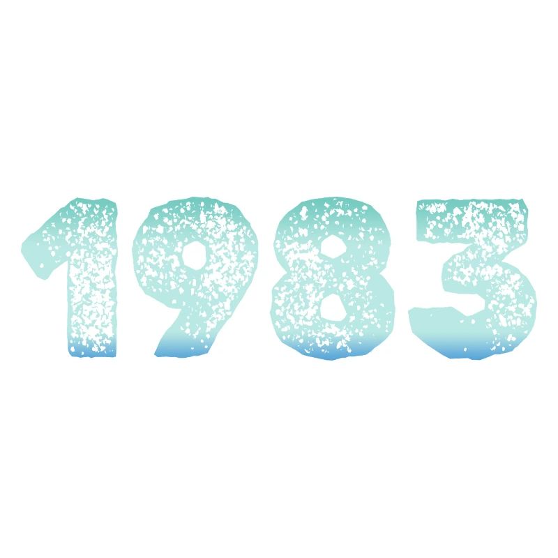 1983 Grunge Gradient Digits