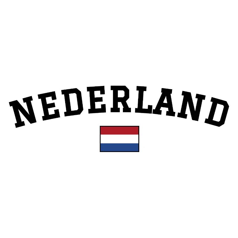Netherlands Flag Design Black
