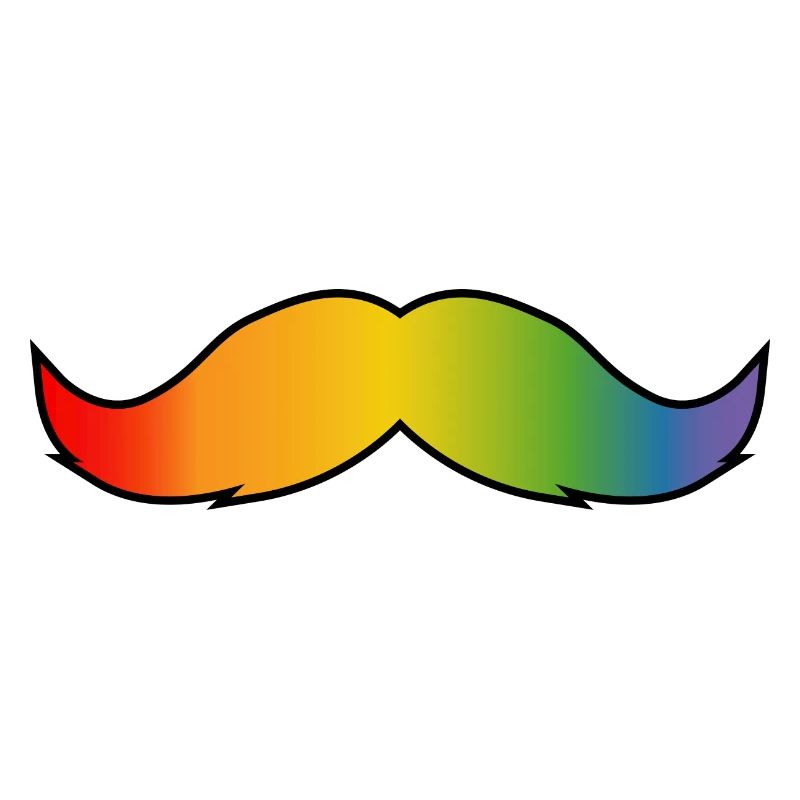 Regenbogen Bart queer schwarz