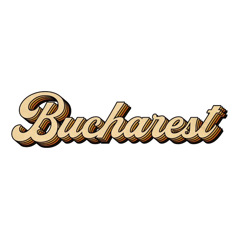 Lettrage vintage de Bucarest