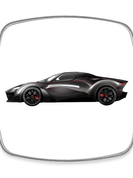 Glossy black supercar design