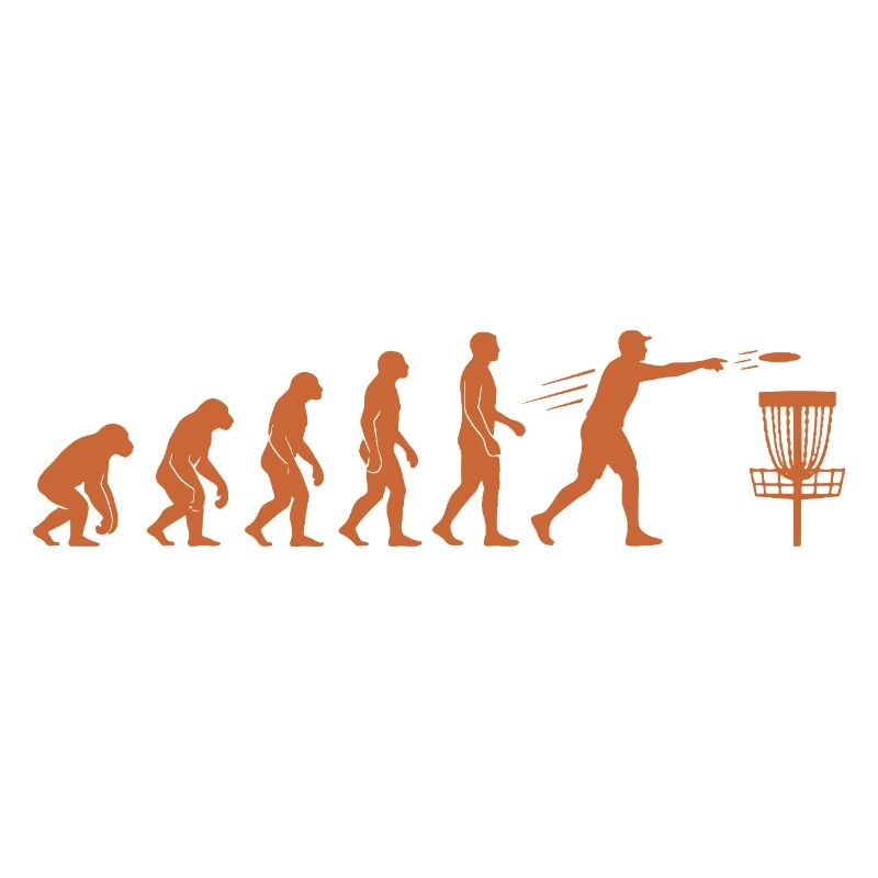 Disc Golf Evolution Funny Disc Golfer Flying Disc