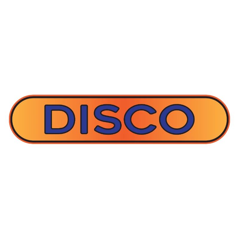 Badge rétro disco néon