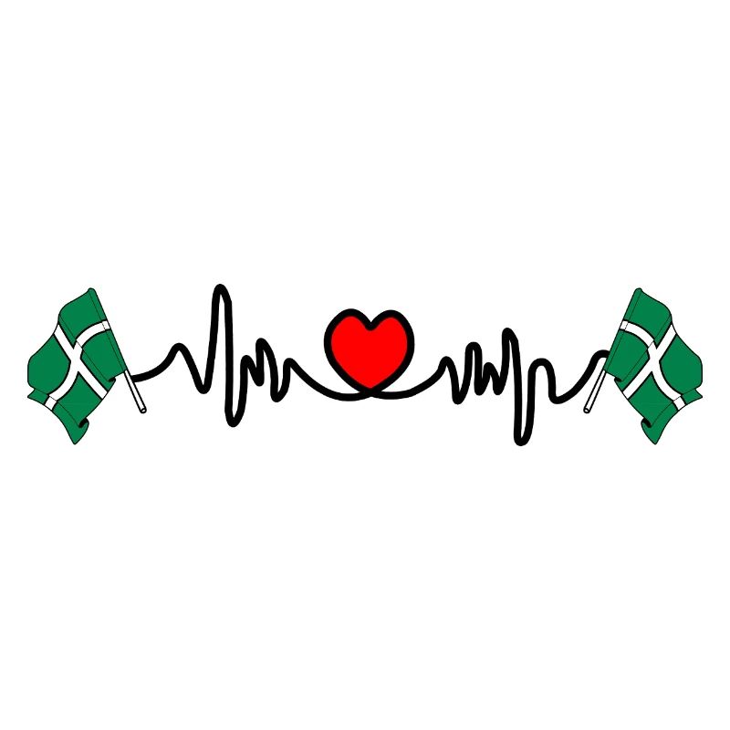 Devon-Flagge mit Herzschlag