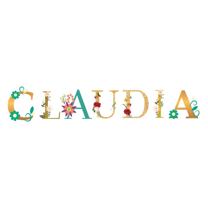 Le nom de CLAUDIA est fleuri