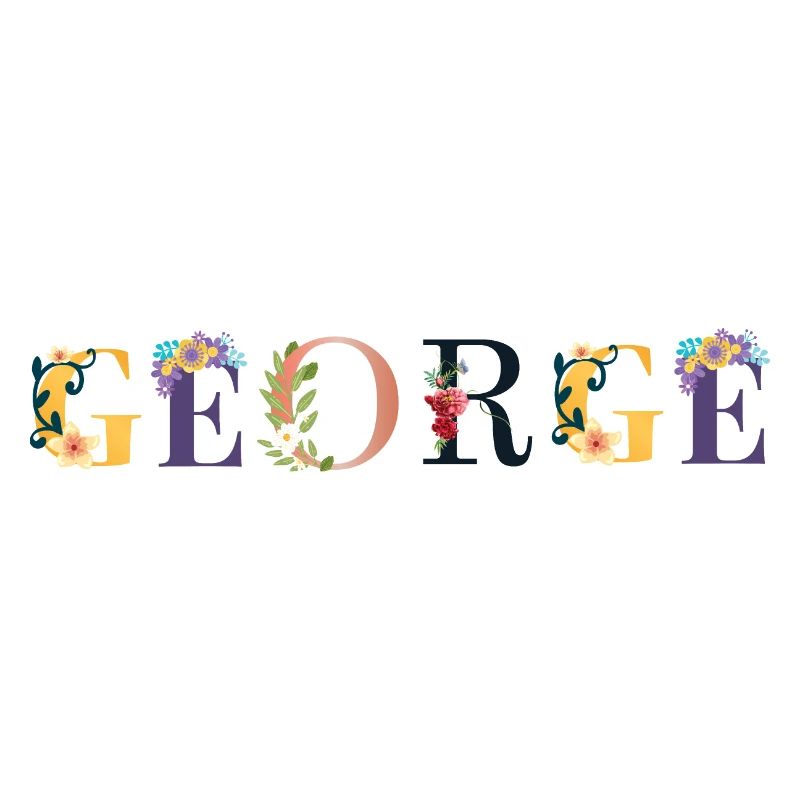 Nom de GEORGE orné de fleurs