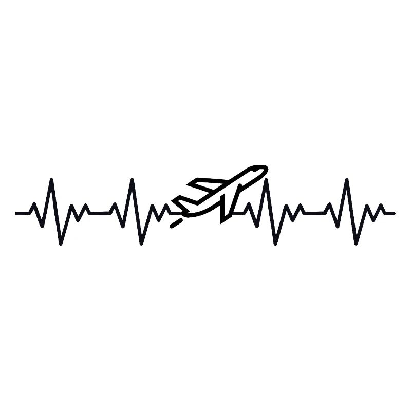 Airplane Pilot ECG Heartbeat
