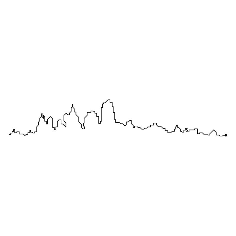 Herzschlag der Skyline der Stadt