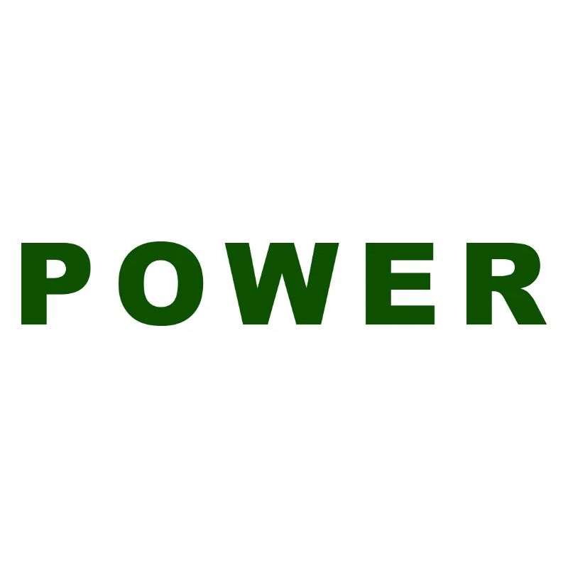 Bold Green Power Text Design