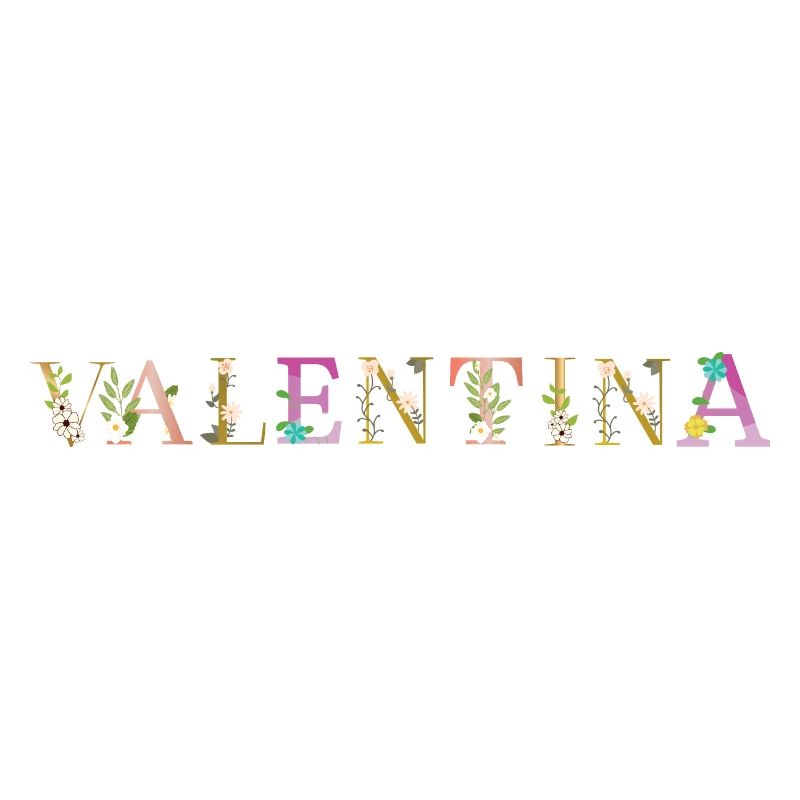 Le nom de VALENTINA orné de fleurs