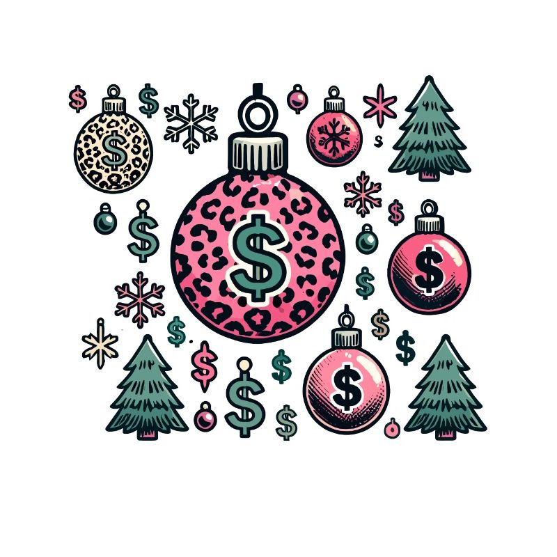 Weihnachtskugeln Dollar Symbole