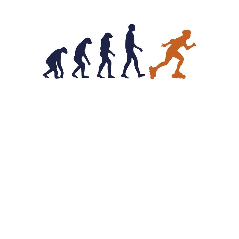 Skater Evolution Retro Rollschuhfahren Entwicklung