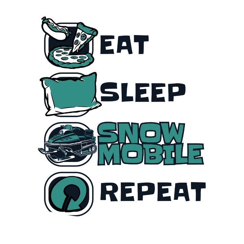 Eat Sleep Snowmobile Repeat Snowmobile Driver