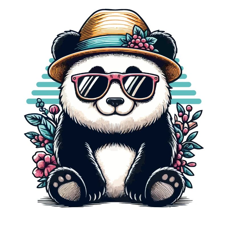 Panda rétro cool