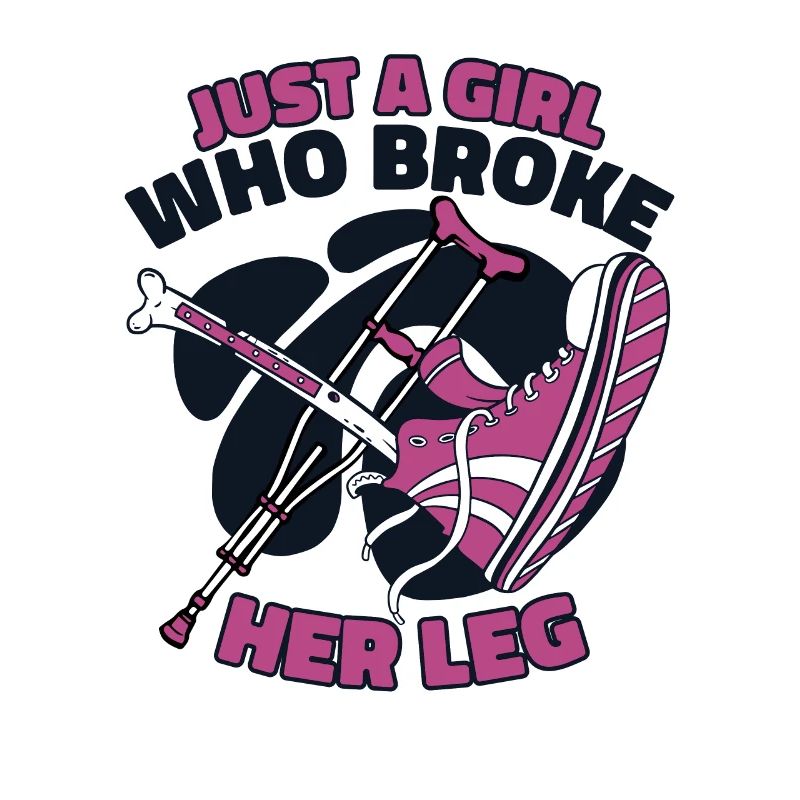 Nur ein Mädchen, das sich ein Bein gebrochen hat, Knochen gebrochen