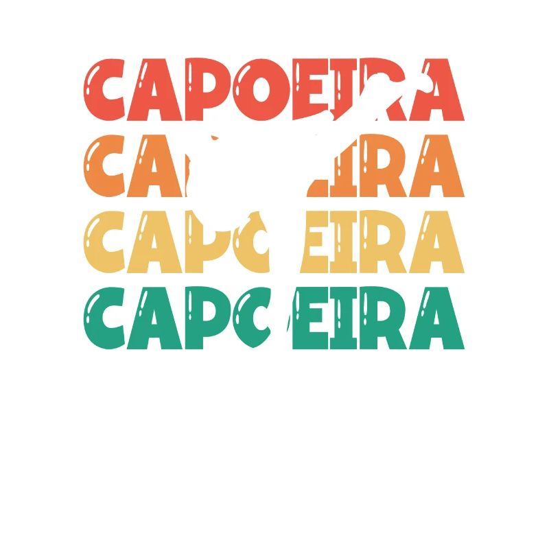 Retro Capoeira Text Ginga Capoeirista Dance