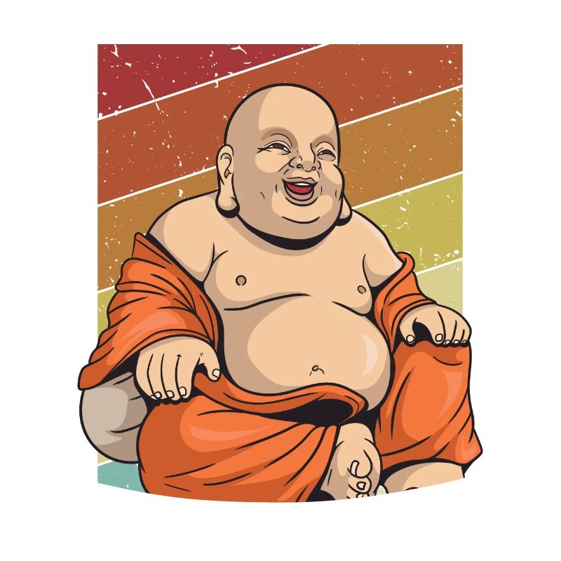 Retro Buddhistisches Symbol Statue Priester Buddhismus