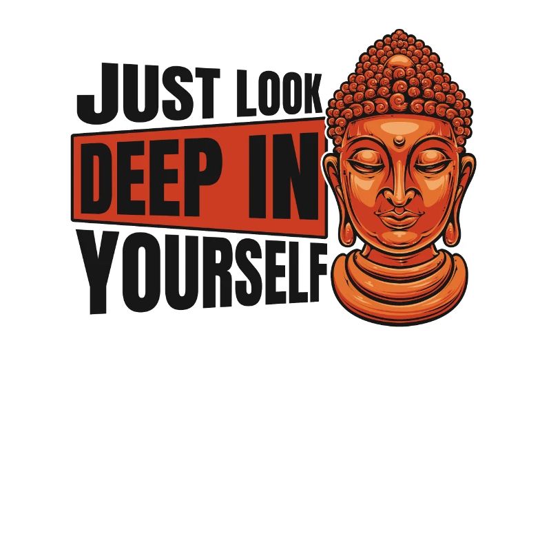 Just Look Deep In Yourself Buddhist Statue Symbol