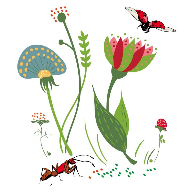 Fleur avec des insectes