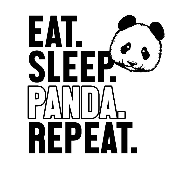 Manger Dormir Panda Répéter Panda Ours Ami Géant