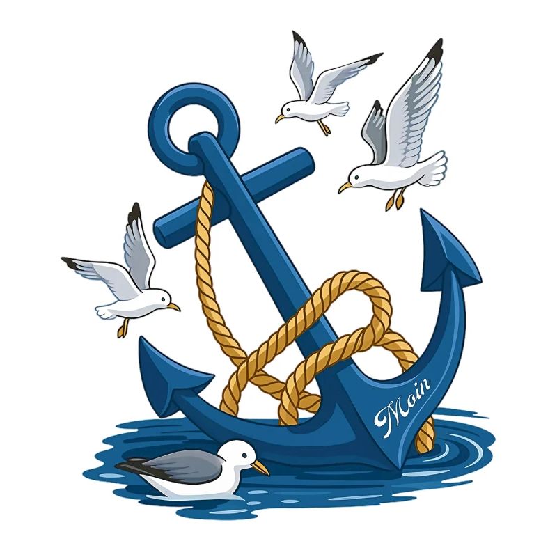 Möwen und Anker