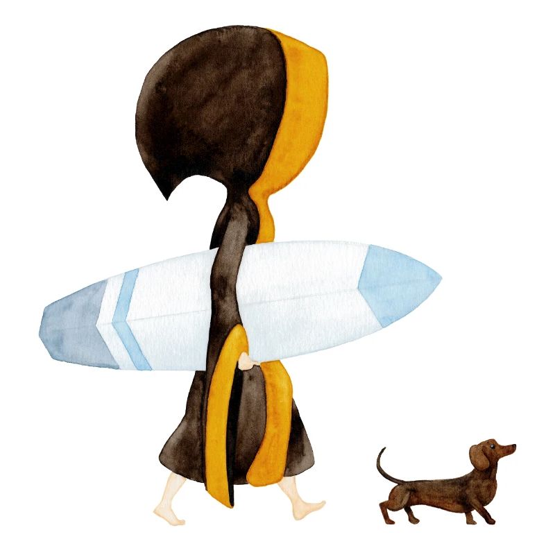 Münchner Kindl "Eisbach Surfer" mit Dackel